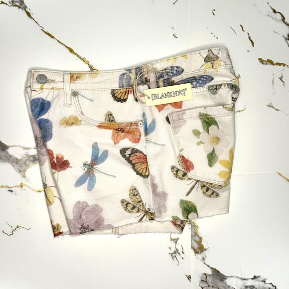 Blank NYC Flowers & Butterfly Jean Shorts, Size 27 - Picture 2 of 8